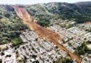 3 missing after severe landslide